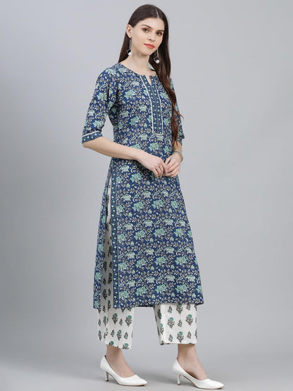 Libas WomenS Cotton Kurta Sets (13026O_Multicoloured