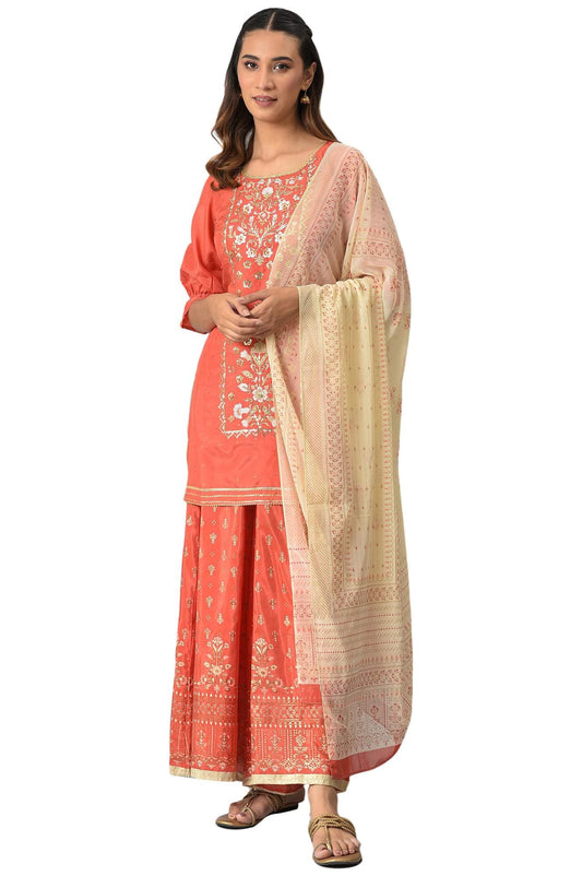 Aurelia WomenS Polyester Set (22Aud10501-504420_Peach