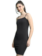 Ketch WomenS Cotton Blend Strappy Knit Dress Above The Knee Khj6000627_Black