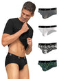 XYXX Mens Underwear Shuffle IntelliSoft Antimicrobial Micro Modal Brief Pack of 5 (Lightning Bolt; Black ; Camo Monocrom ; Grey
