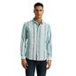 Pepe Jeans MenS Striped Regular Fit Shirt (Pm308685_Aqua Blue