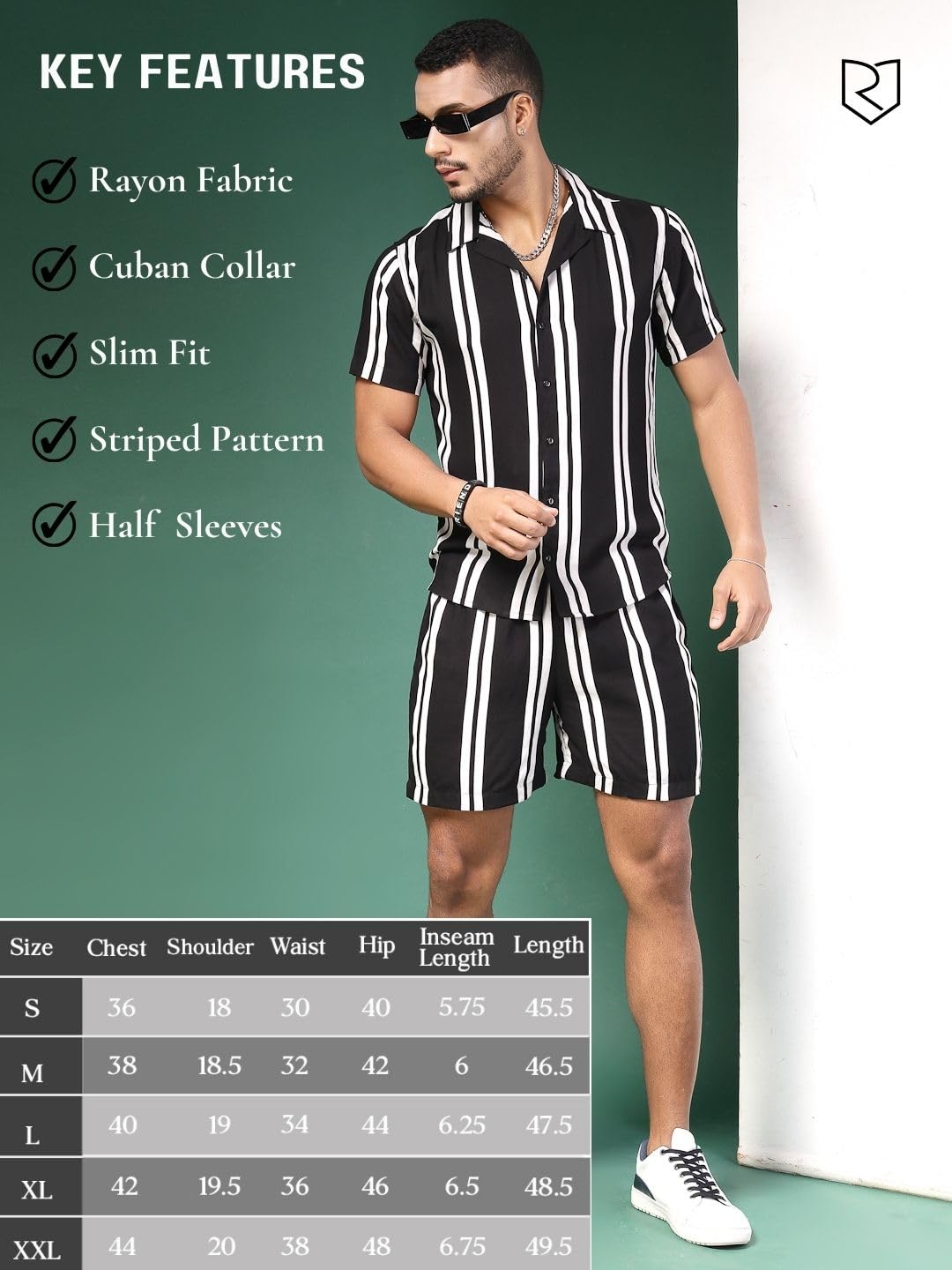 Rigo Printed Co-Ord Set for Men | Casual Shirt & Shorts Night Suit Set | Lounge-wear Nightdress Pajama Set for Mens & Boys | Nig