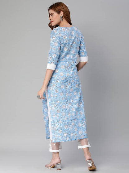ANNI DESIGNER Women's Cotton Printed Kurta & Pant
