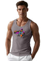 Peppyzone Mens Printed Regular Fit Vest (TT-Trendy-19_Grey3