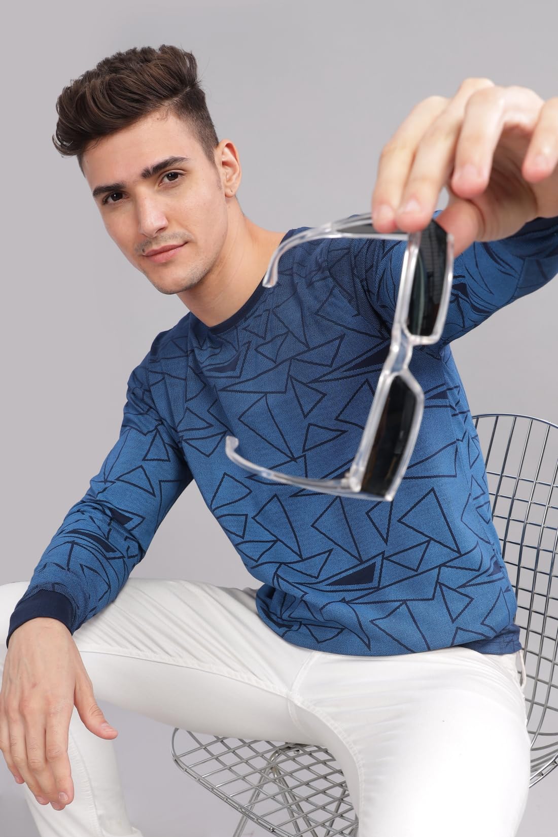 ADRO Full Sleeve Tshirt for Men | Printed T Shirt for Men | 100% Cotton Tshirt | Full Sleeve T-Shirt | Mens Full Sleeves T Shirt