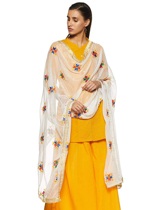 Weavers Villa WomenS Embroided Dupatta, 2.25 Mtrs