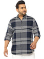 Thomas Scott | Mens | Checks Printed | Plus Size | Regular Fit | Knitted | 100% Cotton | Long Sleeve | Shirts for Men (TS1741_N