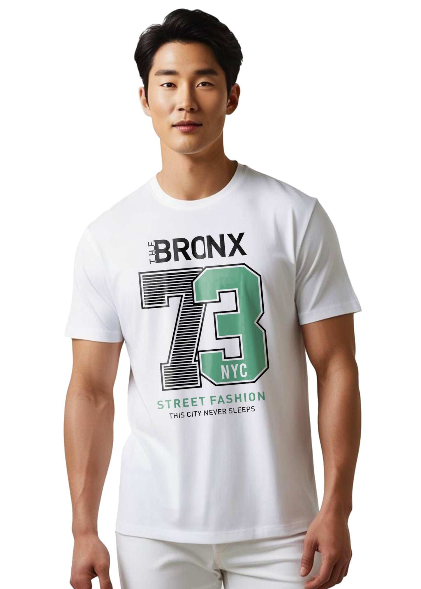 Peppyzone Mens Regular Fit T-Shirt (PZ-N-8372_White2