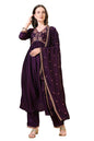 Pratham Blue WomenS Silk Embroidered Anarkali Kurta Palazzos With Dupatta |Kurta Sets For Women |Women Kurta | Women Embroidere