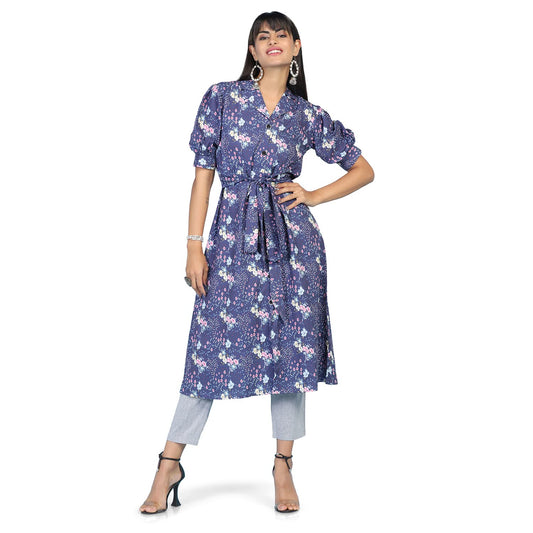 GRECIILOOKS Women Rayon A-Line Regular Fit Kurta Pant Set
