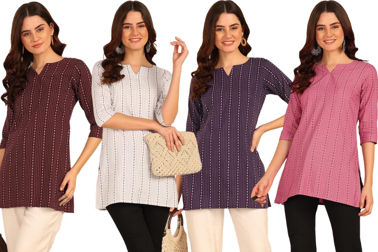 Dsk Studio Cotton Short Kurti For Women And Girls