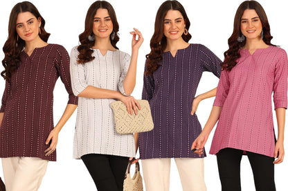 Dsk Studio Cotton Short Kurti For Women And Girls