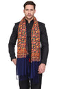 Weavers Villa Mens Floral Embroided Cashmilon Gents Shawls, Stoles, Muffler for Men, 70cm x 200cm