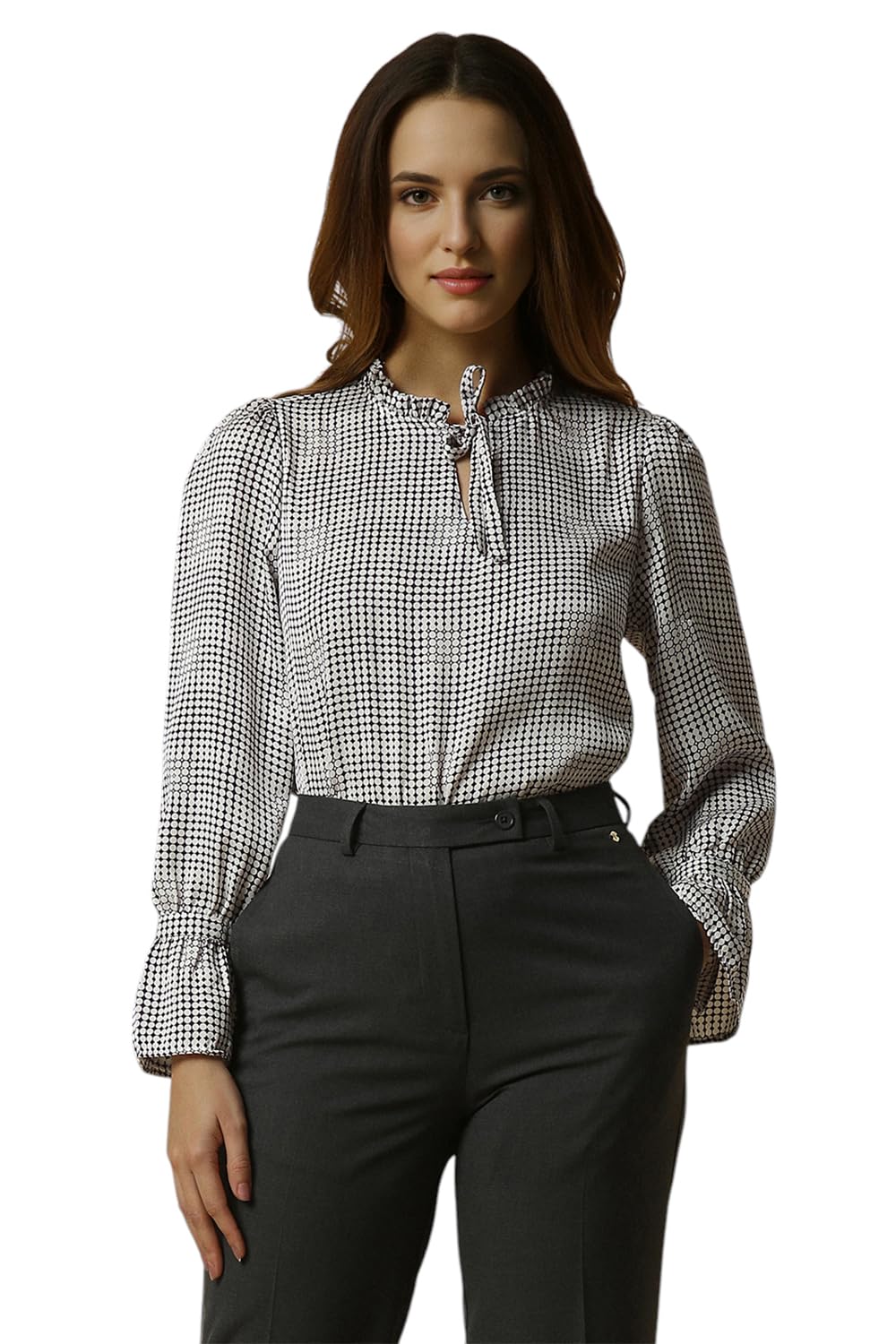 Allen Solly Women Regular Fit Formal Polyester Full Sleeve Top