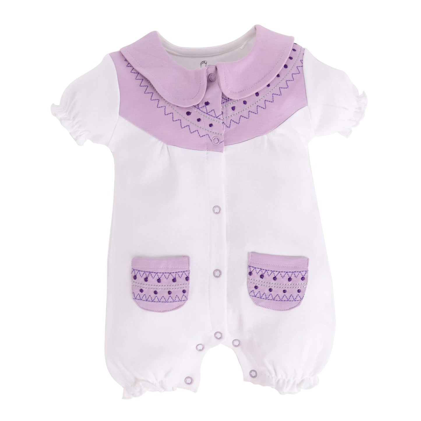 BabyGo Half Sleeves Baby Romper| 100% Cotton Rompers for New Born Baby| Baby Dress | Sleepsuit for Baby Girls| Onesies| 0-3M| 