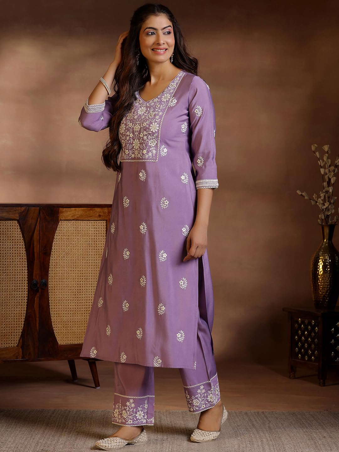 Libas WomenS Silk Blend Kurta Set (278270R
