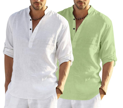 Zartha MenS Regular Fit Solid Pattern Cotton Polyester Blend Kurta With Spread Collar Long Sleeve And Standard Length | Shirt F