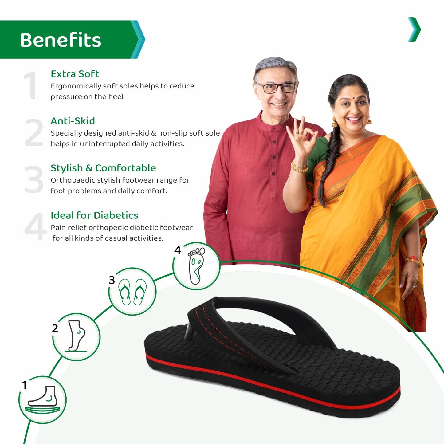 Ortho Joy Extra Soft Doctor Ortho Slippers || Regular Wear Slippers For Men