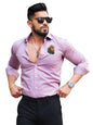 Indoprimo MenS Stylish Solid Satin Casual Shirt For Men Full Sleeve - Bird