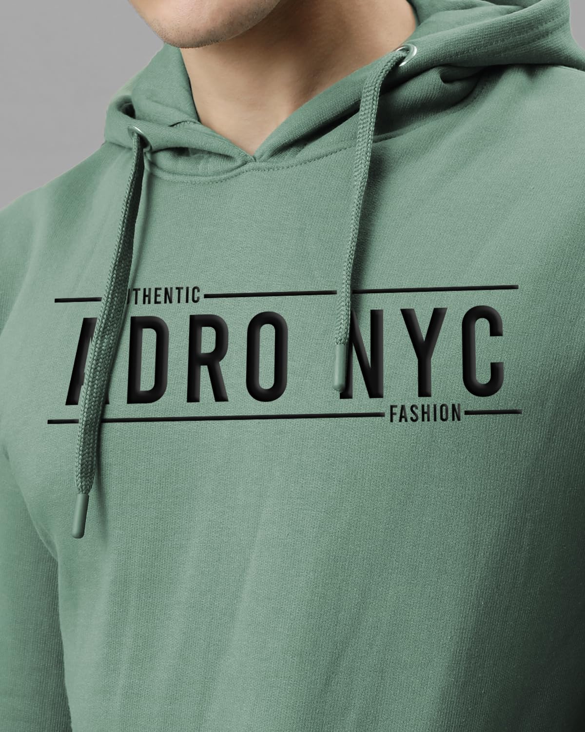 ADRO Men's Cotton Neck Hooded Sweatshirt (H24-ADRO-PT_Pista