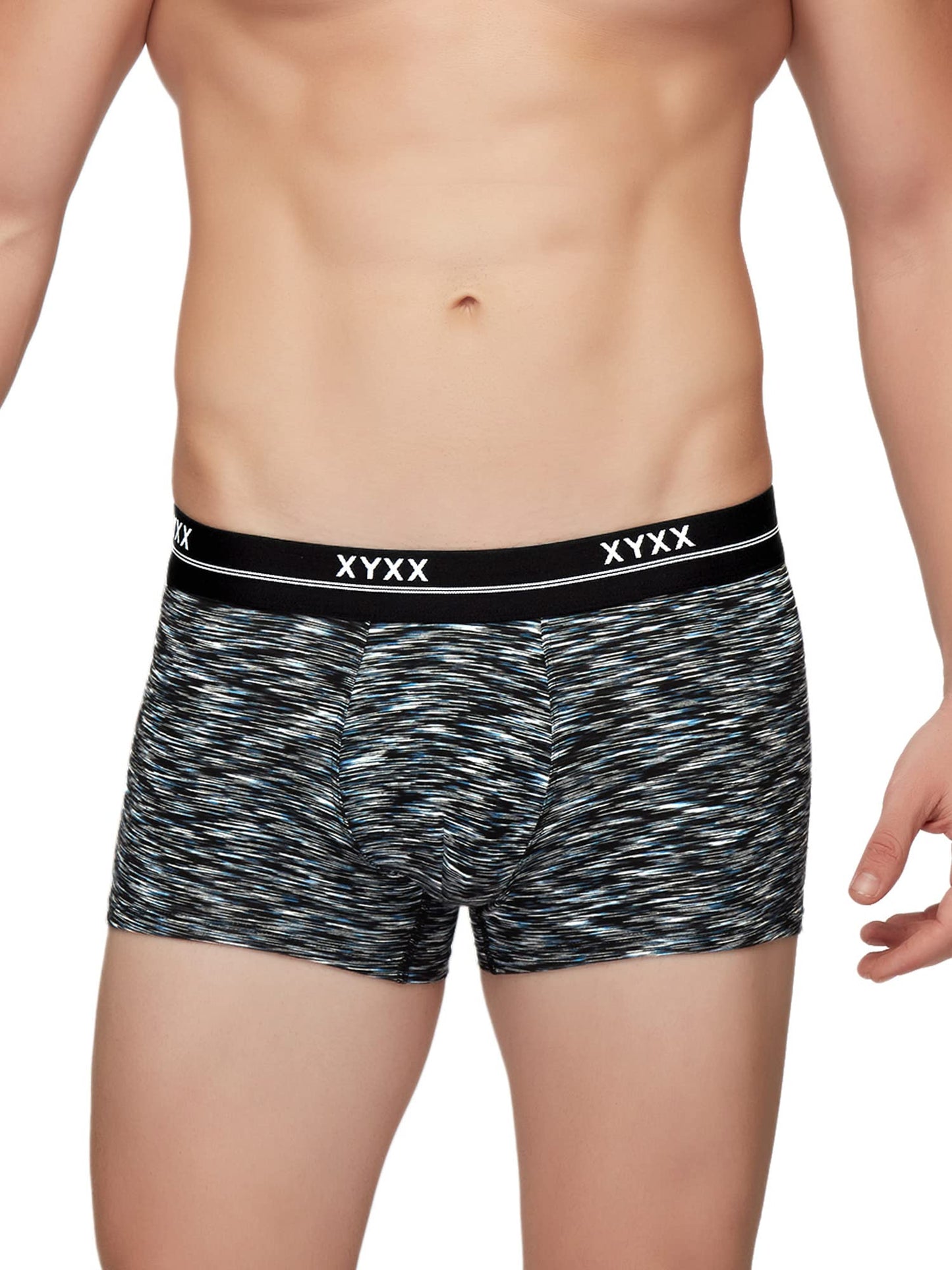 XYXX Mens Underwear Artisto IntelliSoft Antimicrobial Micro Modal Trunk Pack of 5 (Yellow & Blue ; Blue & White ; Teal & Black