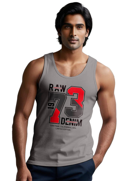 Peppyzone Mens Printed Regular Fit Vest (TT-Number-1012_Grey4