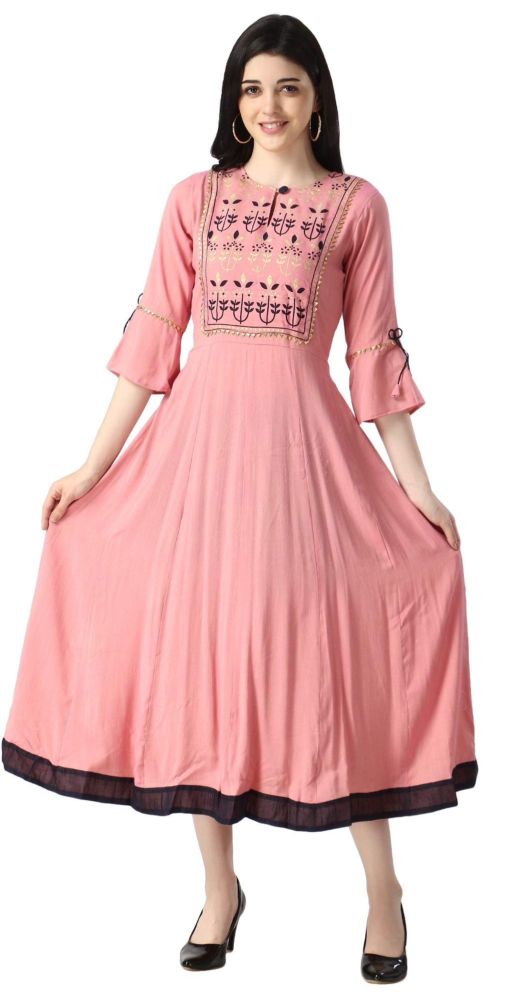 OM SAI LATEST CREATION Women's Rayon Regular Kurti