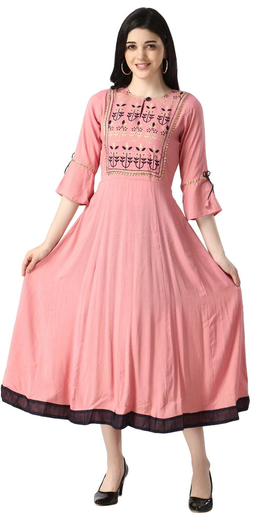 OM SAI LATEST CREATION Women's Rayon Regular Kurti