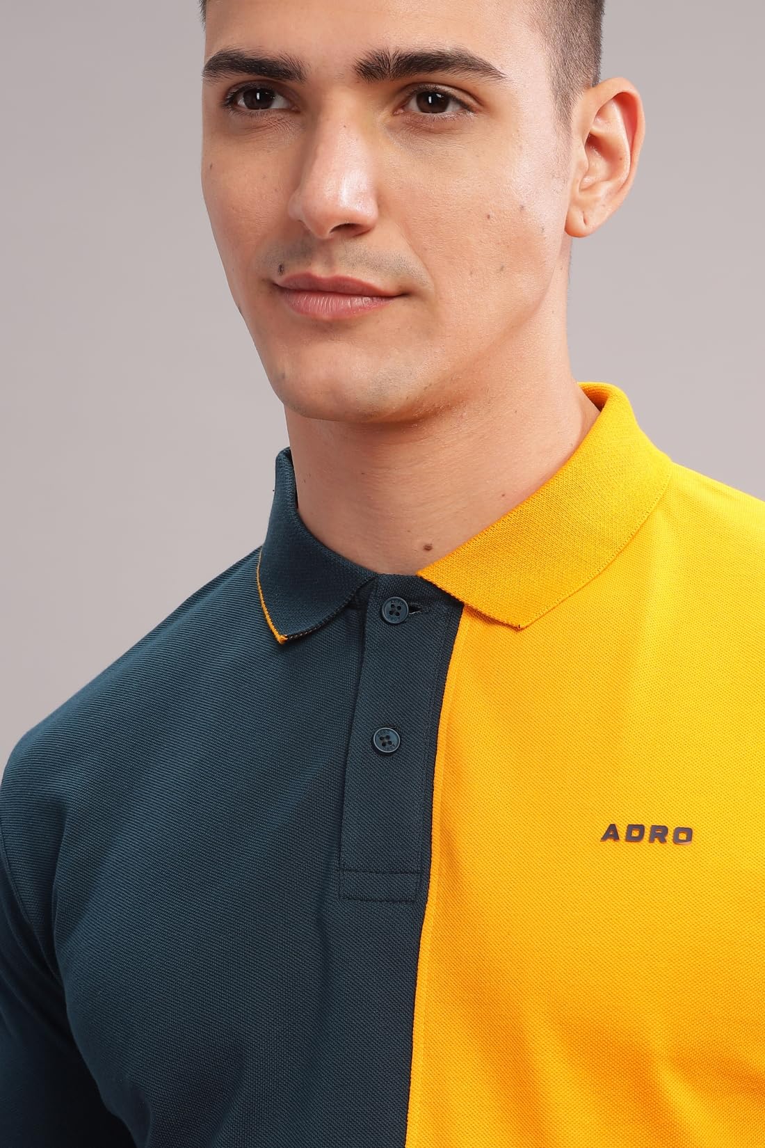 ADRO Regular Fit Polo Tshirt in 100% Cotton Multi Color Polo Also in Plus Size_PN24-L1-SBMUWH
