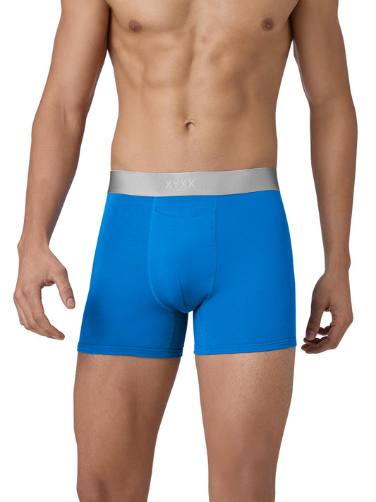 XYXX Mens Modal Classic Regular Trunks (Pack of 1) (XYTRNK_R8_1_Brilliant Blue