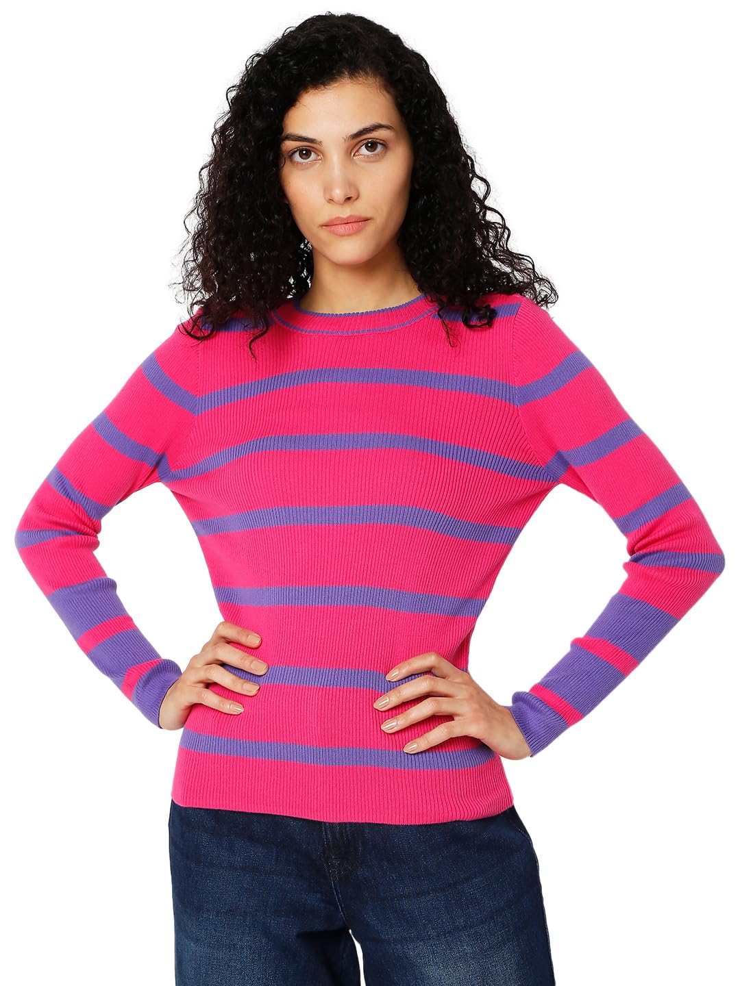 Vero Moda Regular Fit Sweater (10285647_Snow White_Xl)