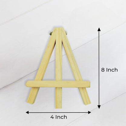Eduway 8 Inch Mini Wooden Easel Tripod Stand for Sketch Accessories/Natural Craft/Art/Painting/Mini Canvas/Business Card/Display
