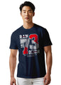 Peppyzone Mens Regular Fit T-Shirt (PZ-Number-1213_Navy Blue4