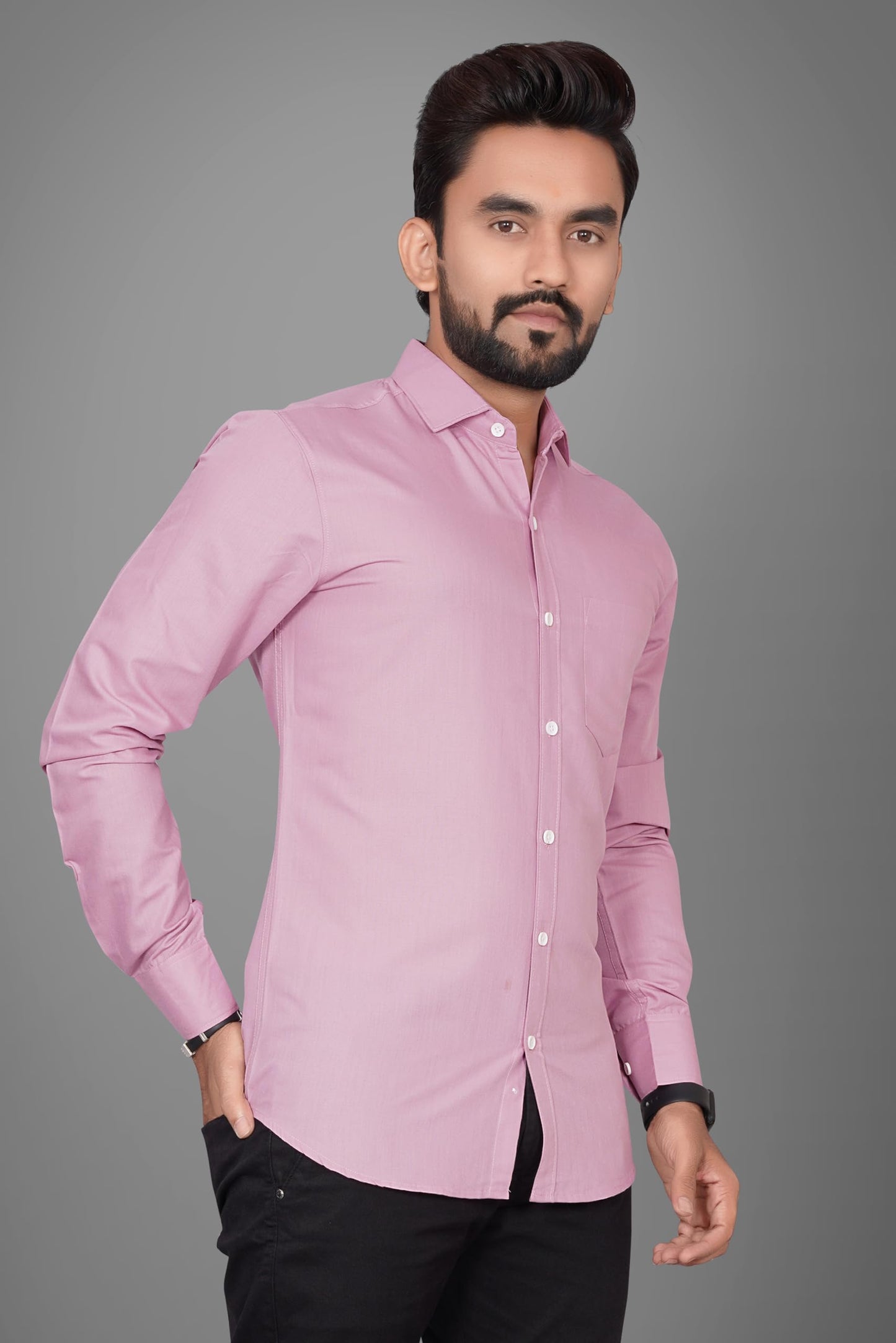 Besix Full Sleeve Purple Formal Shirt For Men Cotton Regular Fit Casual - Pure Premium Branded Shirts For Men Formal Stylish Sli