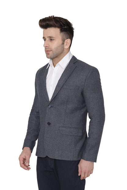 WINTAGE Mens Tweed Casual and Festive Blazer Coat Jacket : Blue