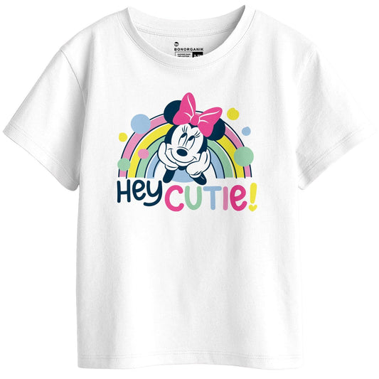 Bon Organik Girls Regular Fit T-Shirt (BON11416_White