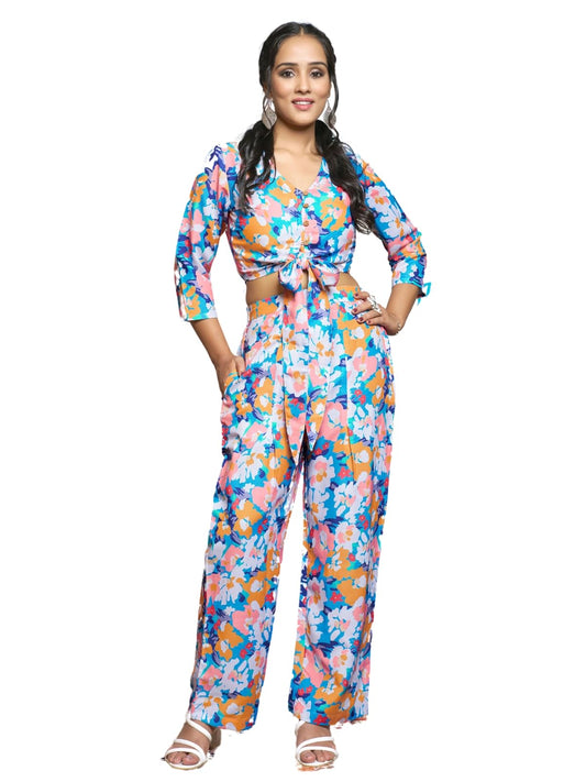 Leriya Fashion Rayon Blend Co Ord Set For Women | Summer Co Ord Set For Women | Formal Casual Style Co Ord Set For Women | Women
