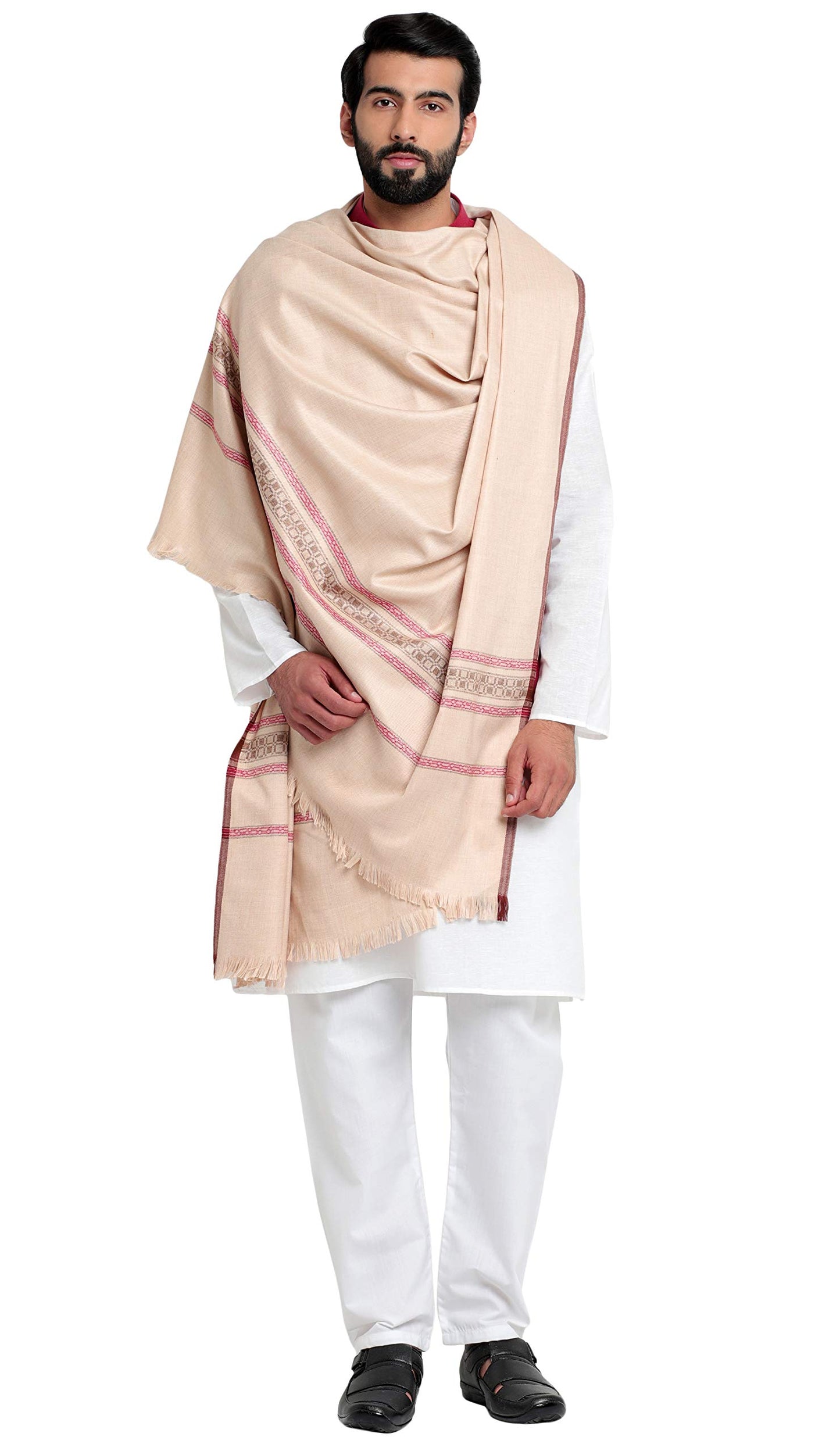 Weavers Villa MenS Wool Stole, 115Cm X 225Cm