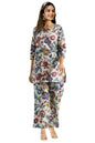 Toochki WomenS Multi Color Floral Printed Rayon Stitched Kurta & Kurtis | Kurti Set For Women | A Line Kurti Set | 3/4 Sleeve K