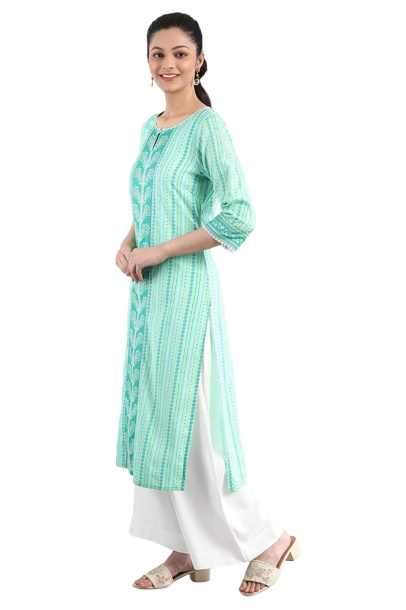 Aurelia Women's Viscose Printed Regular Kurta