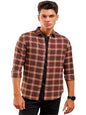 The Indian Garage Co Mens Slim Fit Shirt (1223-SHBCYD-04-01_Brown