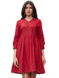 Kesudi WomenS Heavy Silk Embroidry Latest Tunic | New Roman Silk Embroidry Short Kurti | Casual Wear 3/4 Sleeve Tunic Kurti Des
