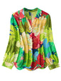 Leriya Fashion Women Rayon Regular Top Green S