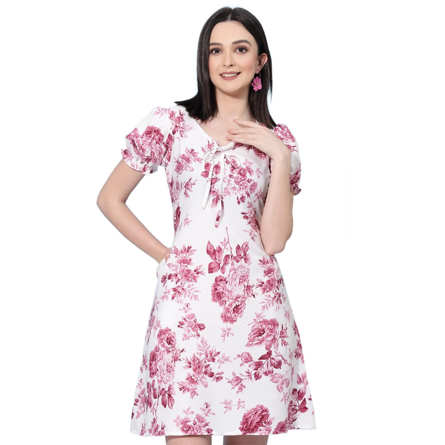 Oomph! WomenS Crepe Sheath Mini Dress (Md658_Pink