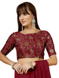 Oomph! Readymade Blouse For Women, Brocade, Boat Neck, Rbbl506