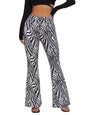 Shasmi Womens & Girls Black Leriya Stripe Print Dress Pants Stretchy Work Slacks Business Casual Office Bell-Bottom/Boot-Cut El