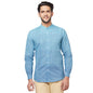 Fabindia MenS Striped Slim Shirt_Dark Blue Xs