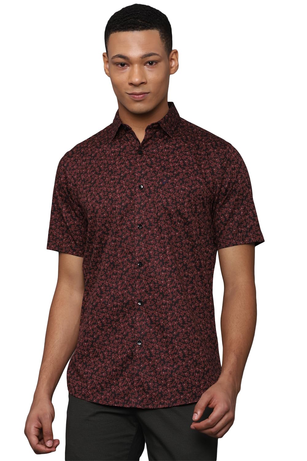 Allen Solly Men Slim Fit Printed Casual Half Sleeve Short Sleeve Shirt