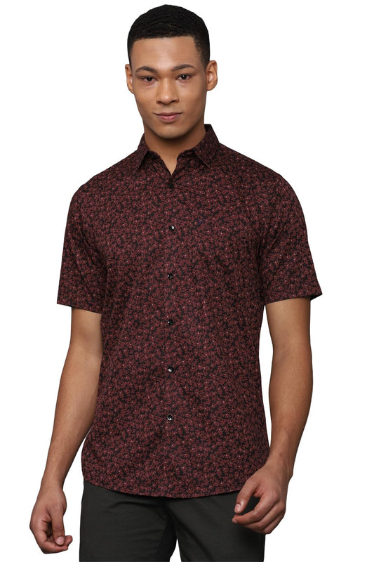Allen Solly Men Slim Fit Printed Casual Half Sleeve Short Sleeve Shirt