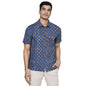 Fabindia MenS Printed Comfort Shirt_Dark Blue Xs